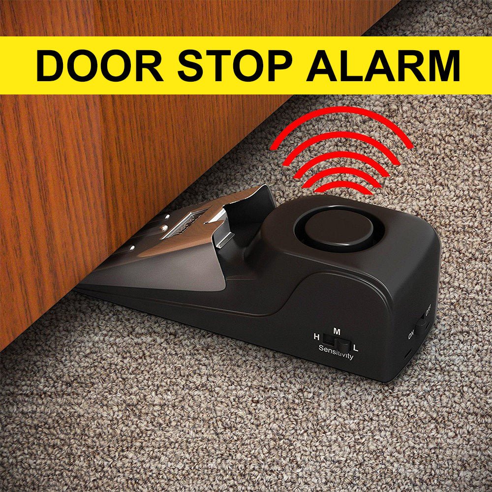 Security Wedge Door Stop Alarm System Device Alert Detection