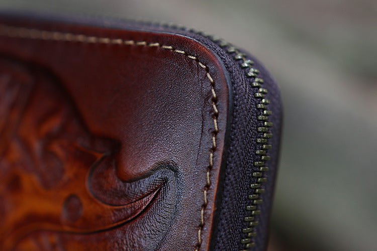 Top Layer Cowhide Men's Wallet Vintage Clutch