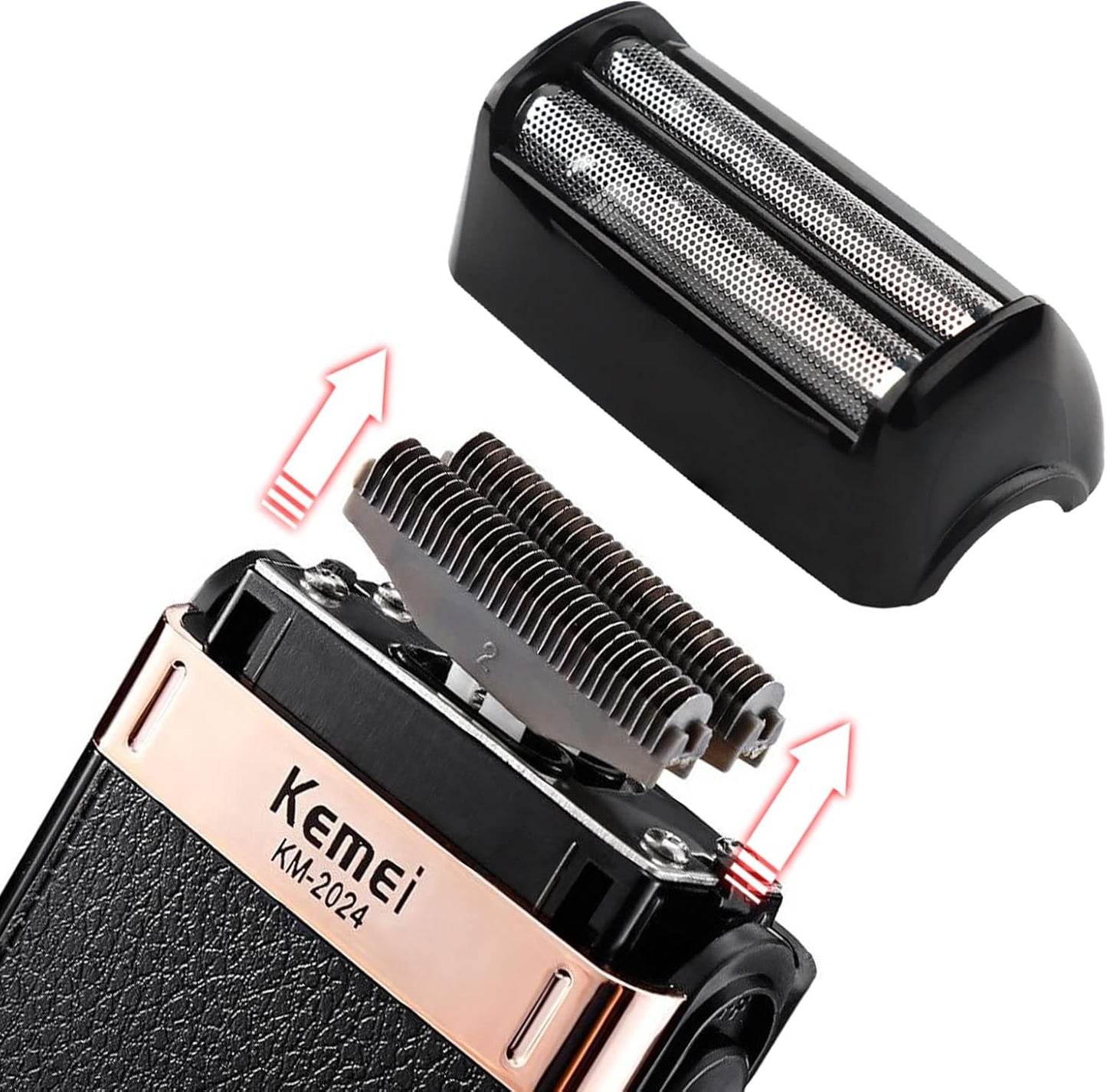 KEMEI KM-2024 Waterproof USB Rechargeable Beard Trimmer.