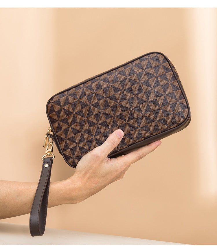 All-matching Printed Clutch Personalized Business Hand-held Bag Clip Wallet