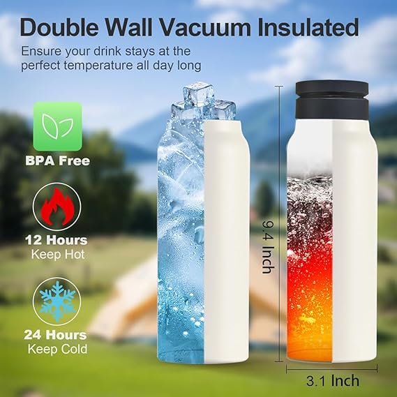 Byoul - Vacuum Insulated Water Bottle with Holder