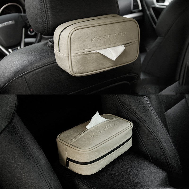 Car PU Hanging Leather Box  Paper Bag
