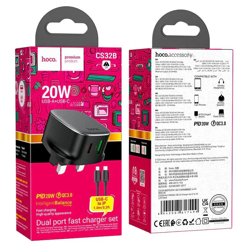 Hoco - Dual Charger Set (CS32B)