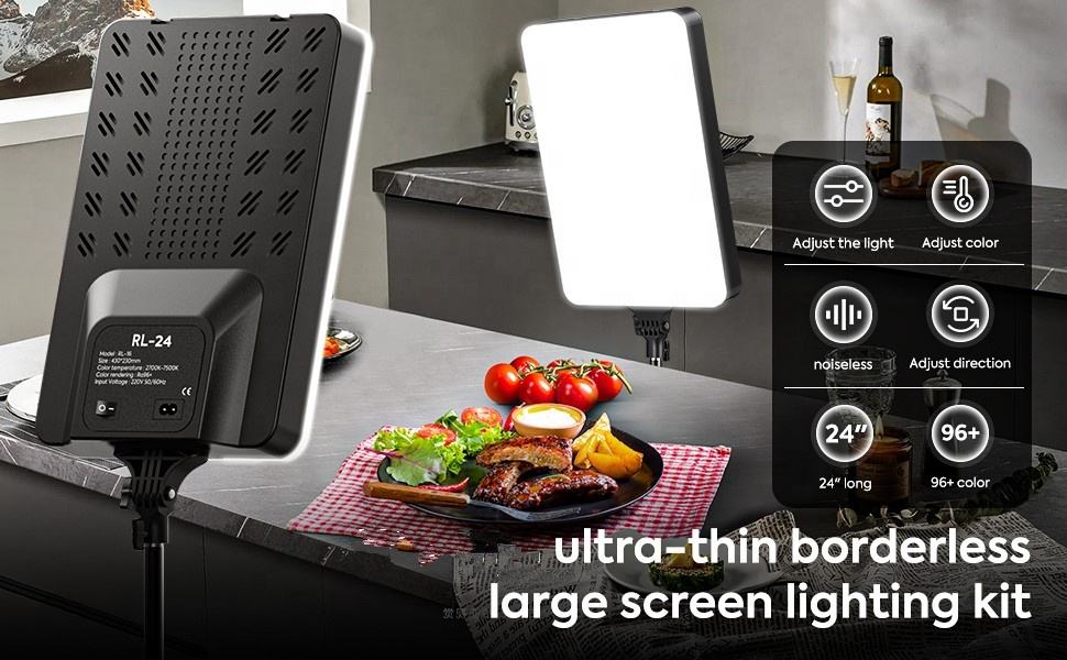 LED Panel Light Kit with Tripod Stand