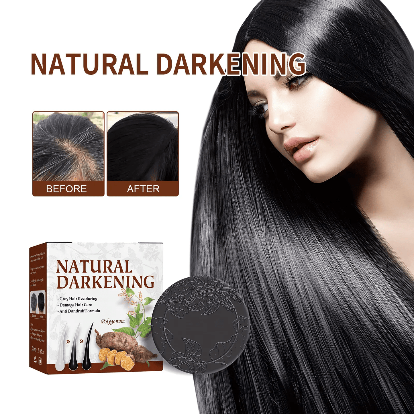 Natural Darkening Polygonum Hair Soap (Original)