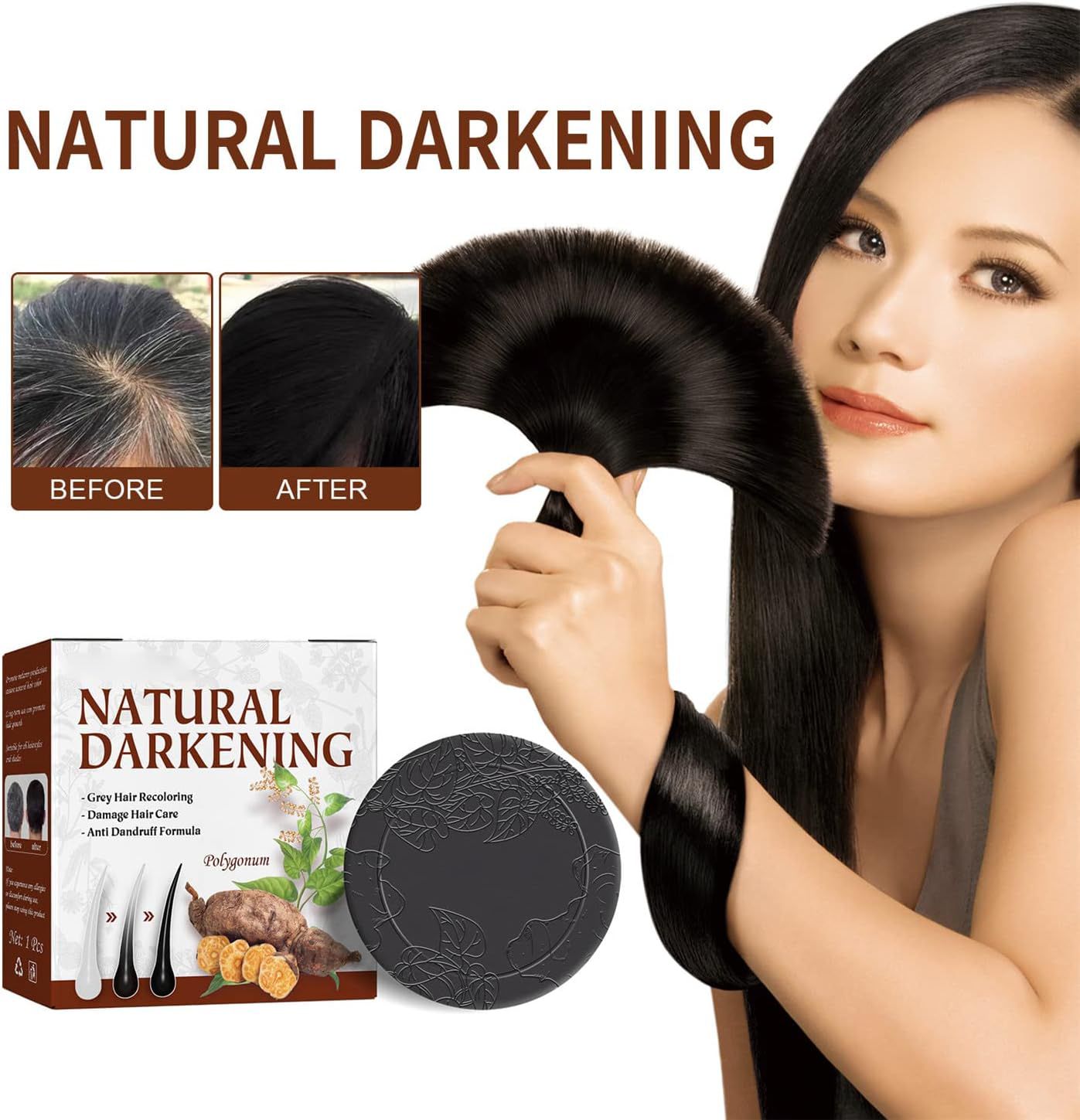 Natural Darkening Polygonum Hair Soap (Original)